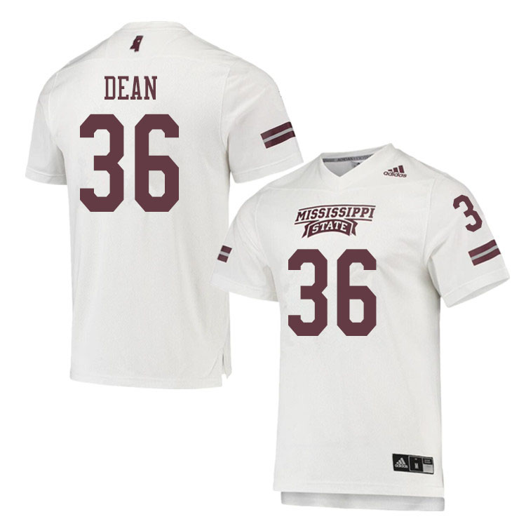 Men #36 Janari Dean Mississippi State Bulldogs College Football Jerseys Sale-White